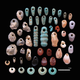 Stone pendants and earrings from the communal cemetery.